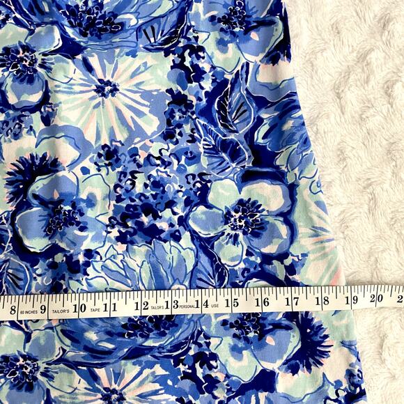 Lilly Pulitzer Coastal Blue Catch N Keep Jersey Knit Preppy Bartlett Dress S - Picture 9 of 9